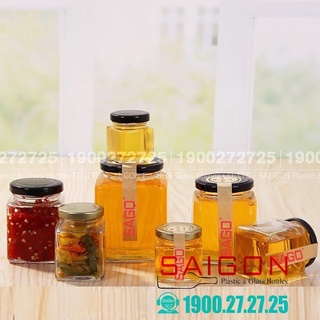 Hũ Thủy Tinh Gia Vị Vuông Nắp Thiết 280ml | 380ml | 500ml | 730ml , Tùy Chọn Dung Tích