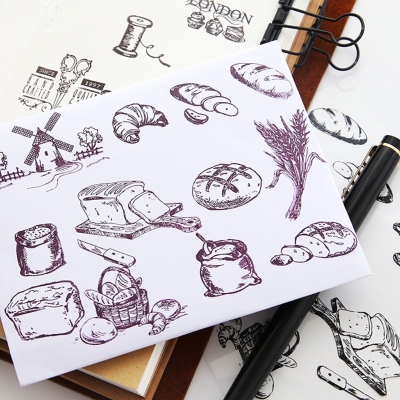 Con Dấu Silicon Trong Suốt Hình Bánh Mì Dùng Trang Trí Scrapbook