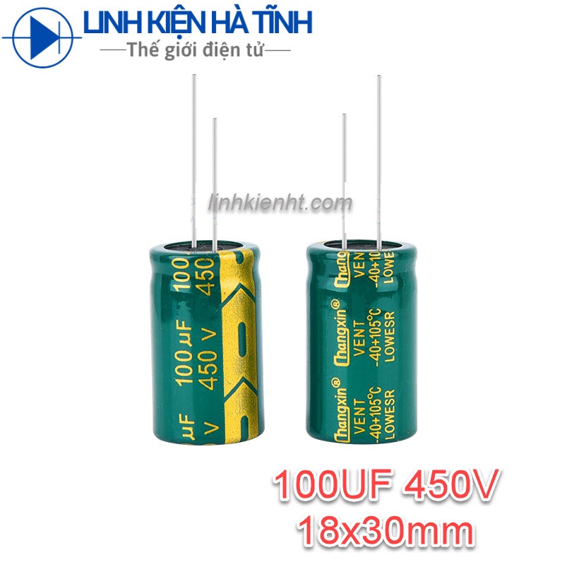 Tụ hóa 100UF 450V 100uf kích thước 18X30mm