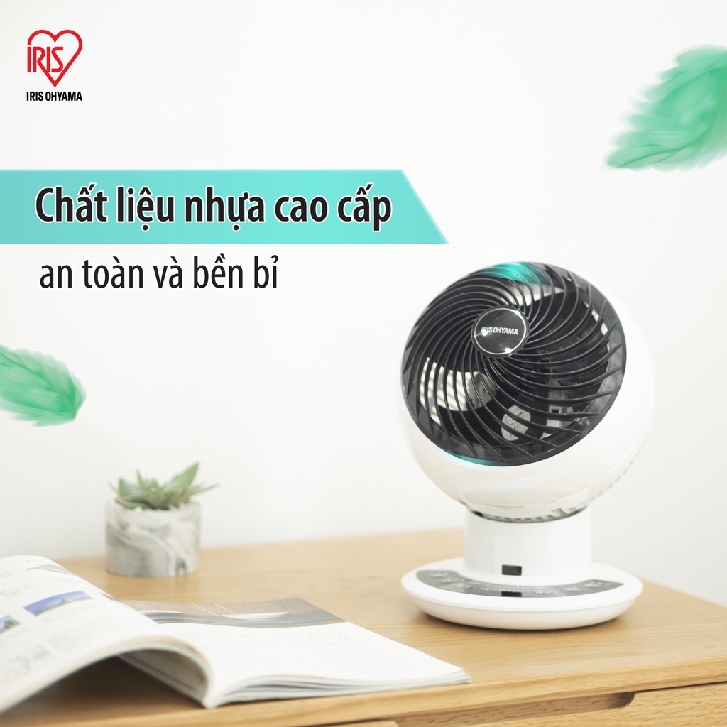 Quạt đối lưu không khí Iris Ohyama SDC15T - Quạt điện để bàn giúp tuần hoàn không khí, sử dụng cho văn phòng/ gia đình