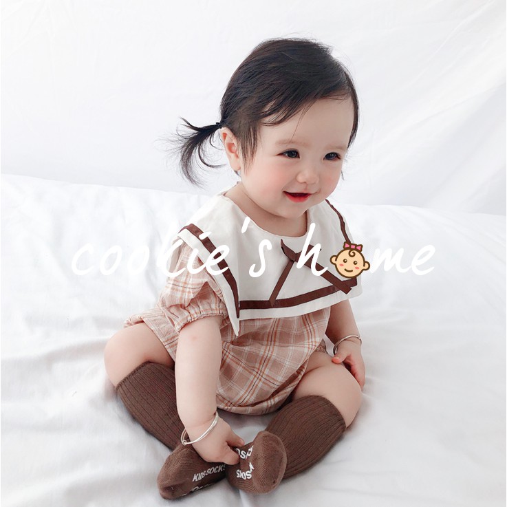 [Kèm  tấtt] Body cho bé gái sơ sinh coton phong cách Korea Hoàng gia mặc thôi nôi chụp hình studio