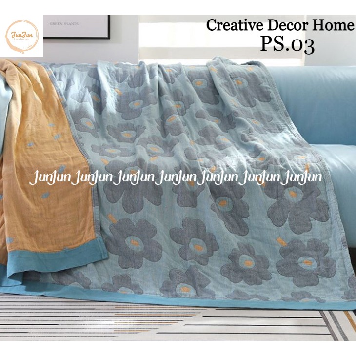 [XẢ KHO] H3_Phủ Khăn Thảm Chăn Sofa Chất liệu Vải Xô Sợi Organic - Dòng phổ thông