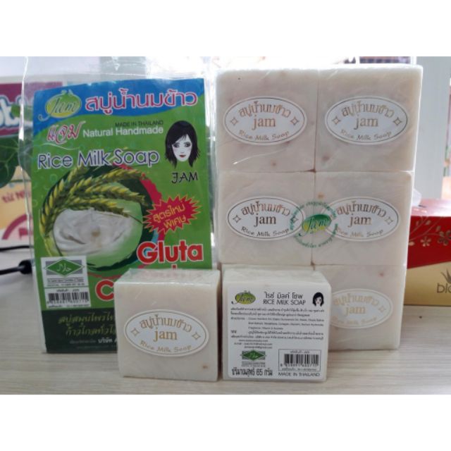 Lốc 12 bánh Xà phòng rửa gạo Jam Thái Lan