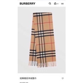 Khăn Choàng Burberry Cashmere Họa Tiết Caro