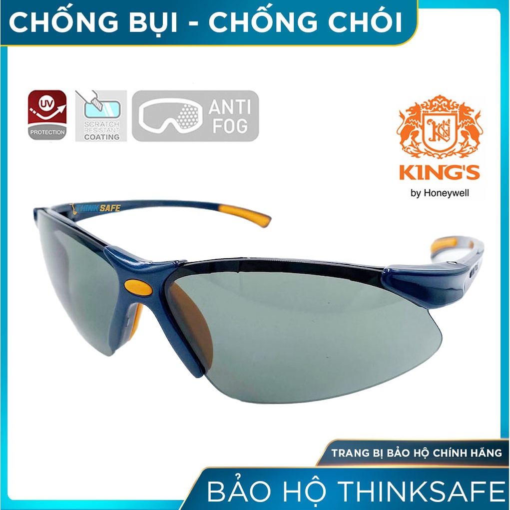 Kính chắn bảo hộ King's Thinksafe, chống tia uv cao cấp, bảo hộ đa năng, chống bụi đi đường, dùng lao động màu đen KY312