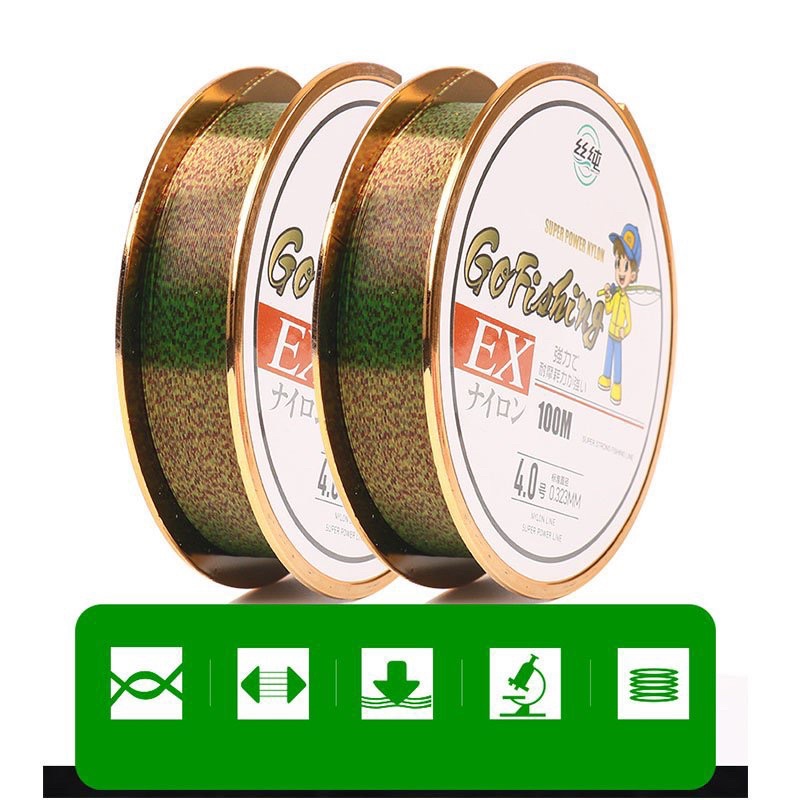 Cước câu cá tàng hình Nylon- Gofishing 100m