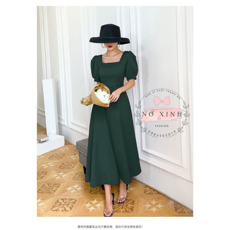 Đầm Maxi Tay Phồng Cao Cấp Loại 1 Đủ Size M-L-XL-XXL 🌿 (kèm ảnh + clip thật) | BigBuy360 - bigbuy360.vn