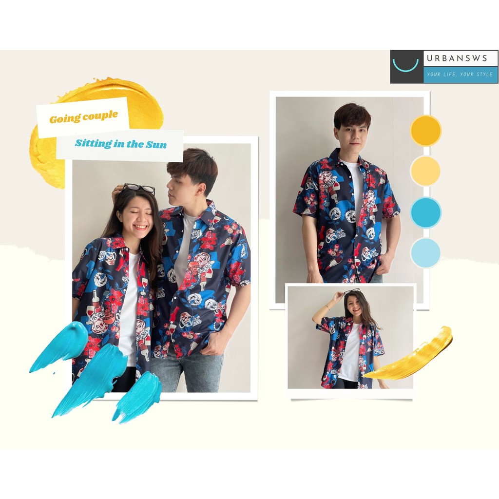 Áo Sơ Mi Lụa Mềm Mịn, In 3D, Form Rộng, Unisex, Bắt Trending Cho Các Bạn Trẻ