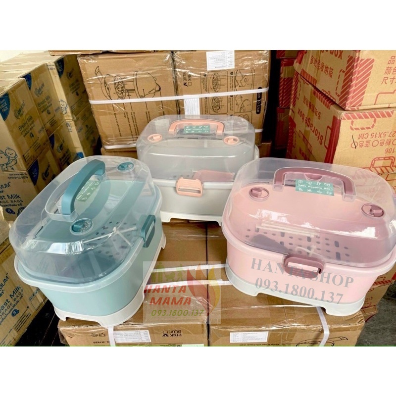 Khay úp bình sữa Jupin mẫu mới có 2 van thoát hơi ẩm - Giá đựng bình có nắp đậy