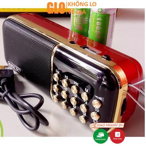 Loa Nghe Nhạc Thẻ Nhớ BKK K39 K51 B851 B851S Có Đèn Pin - 2 Pin, Nghe Thẻ Nhớ, USB, FM Radio, Có Jack Tai Nghe