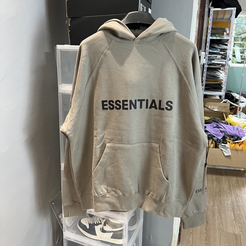 Áo hoodie Fear Of God FOG Essentials Charcoal SS20 chất liệu nỉ bông cao cấp unisex form rộng overs