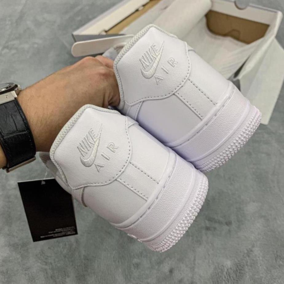 Giày_NIKE , AIR FORCE 1 AF1 Trắng Đen Hàng Cao Cấp. Trắng đen  Cột dây. vệt đen đế Air, Mẫu thời Trang