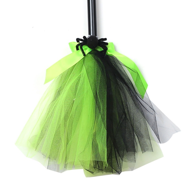 Set Phụ Kiện Nón Phù Thủy Và Chổi Phù Thủy Hóa Trang Halloween Độc Đáo