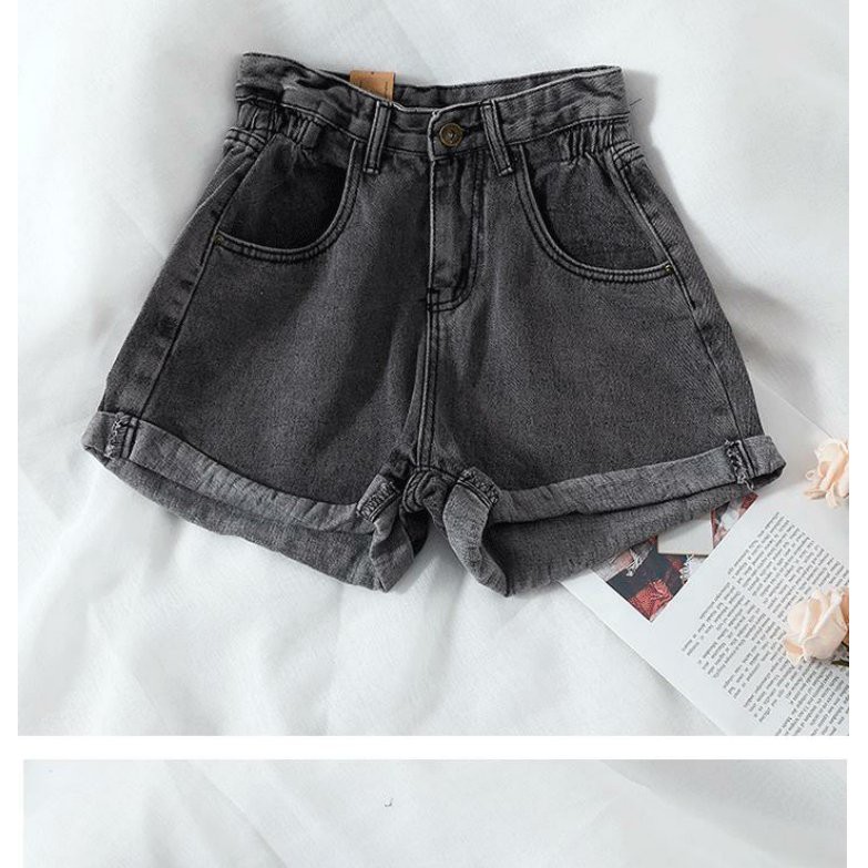Quần short jean nữ lưng cao thời trang | BigBuy360 - bigbuy360.vn