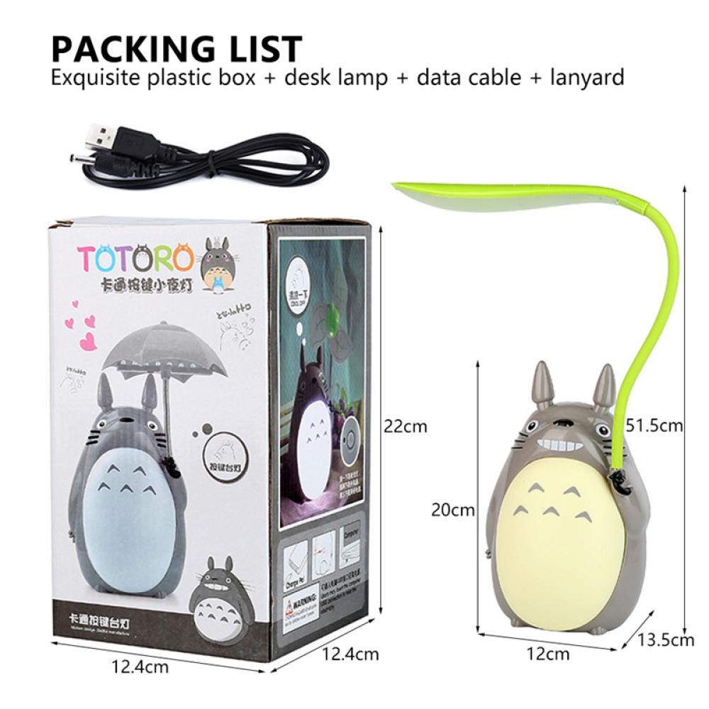Đèn Ngủ LED Để Bàn Hình Totoro Hoạt Hình Sáng Tạo Có Thể Sạc Lại Bằng Cổng USB Trang Trí Nhà Cửa I8Q3