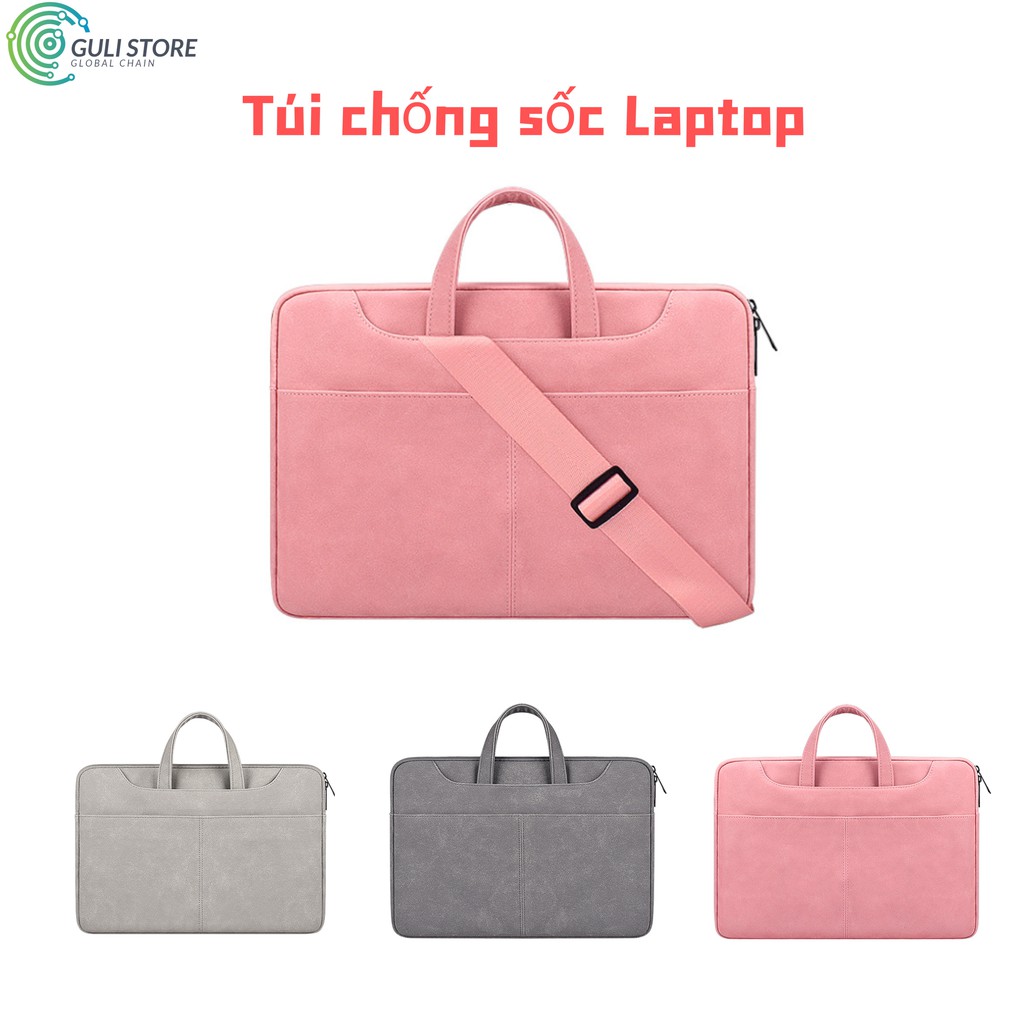 Túi đựng laptop  Chất liệu da không thấm nước chống sốc Thích hợp cho máy tính xách tay 13,3 14,1 15,6 inch