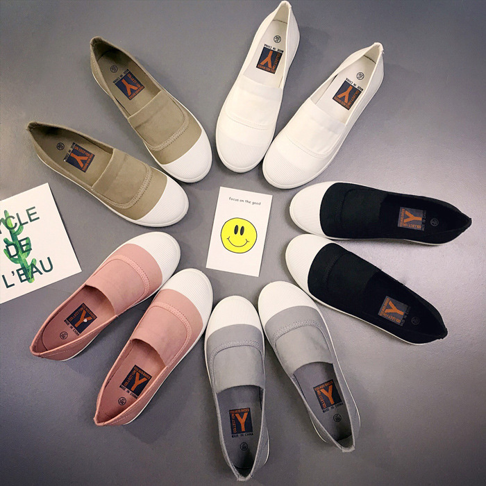 MS1134 Giày vải slip on phối màu loại đẹp