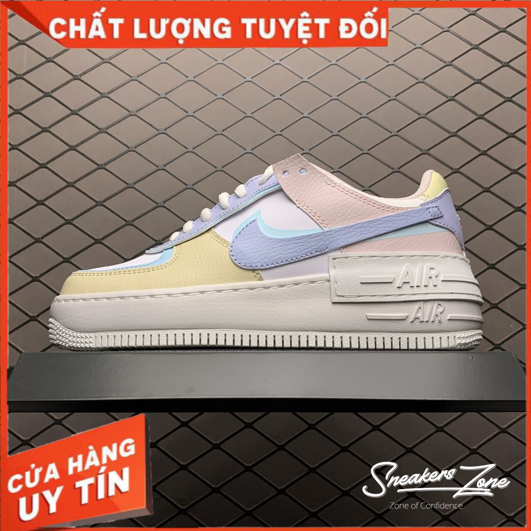 (FREESHIP+HỘP+QUÀ) Giày Thể Thao AIR FORCE 1 Shadow White Glacier Blue Ghost Bảy Màu Thấp Cổ Siêu Hot Cho Nam Và Nữ