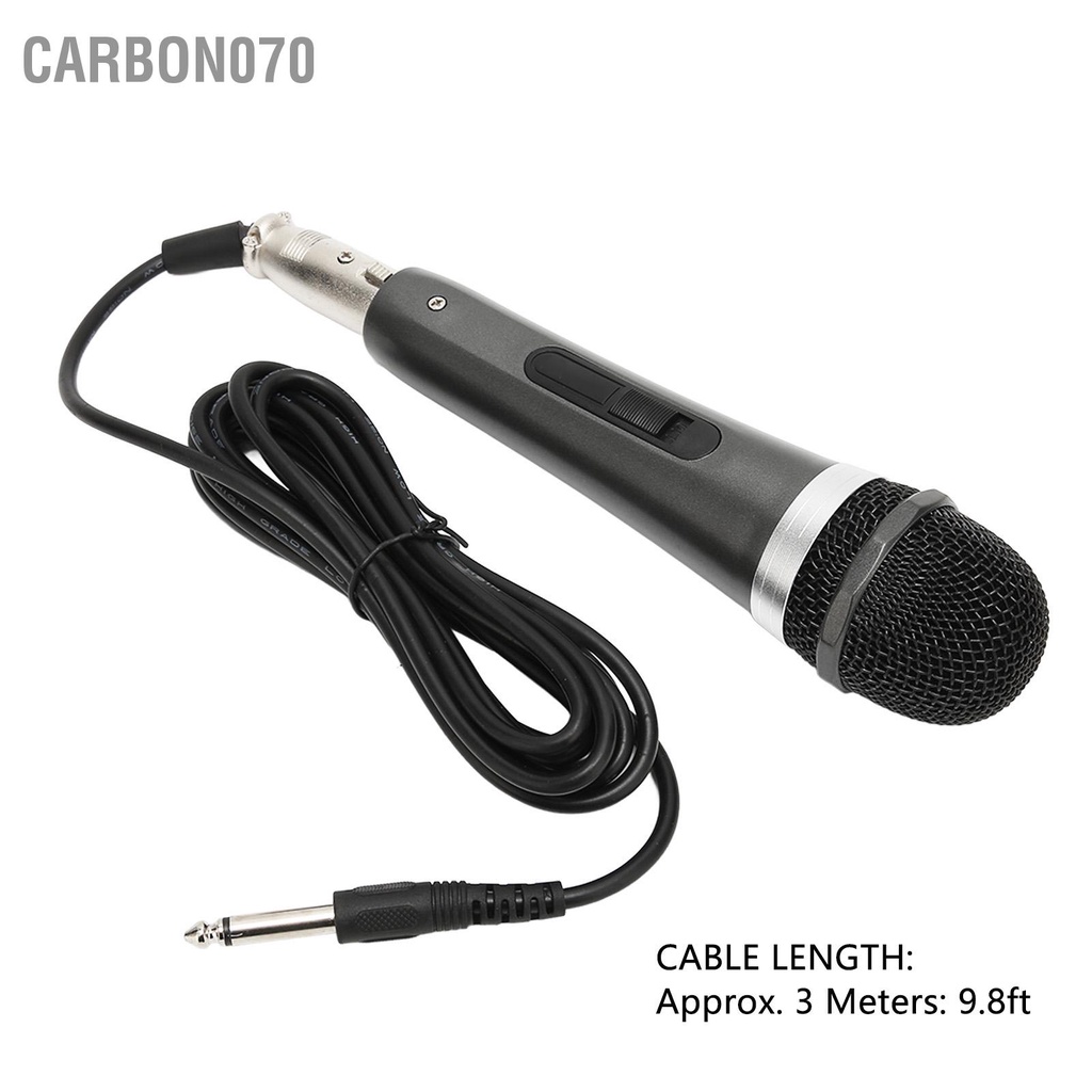 [Hàng HOT] Micro hát Karaoke Cầm Tay 6.5mm Có Dây 3M Cho Loa Khuếch Đại Âm Thanh【Carbon070】
