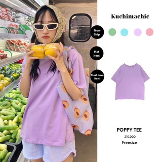 KUCHIMACHIC- Áo phông Poppy basic tee Kuchi,chất liệu cotton co dãn,với 5 màu nổi bật KUAP01