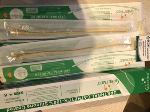 Dây thông tiểu ống thông tiểu xông tiểu sonde foley 1 nhánh Sonde Nelaton Greetmed size 8f 14fr 16fr 18fr