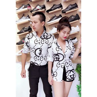 ÁO SƠ MI LỤA NAM NỮ, ÁO ĐÔI CAO CẤP - LỤA MỀM CHỐNG NHẮN SN02