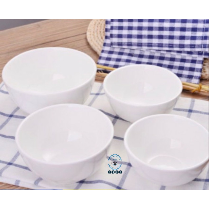 Combo 10 tô sứ trắng to 20cm