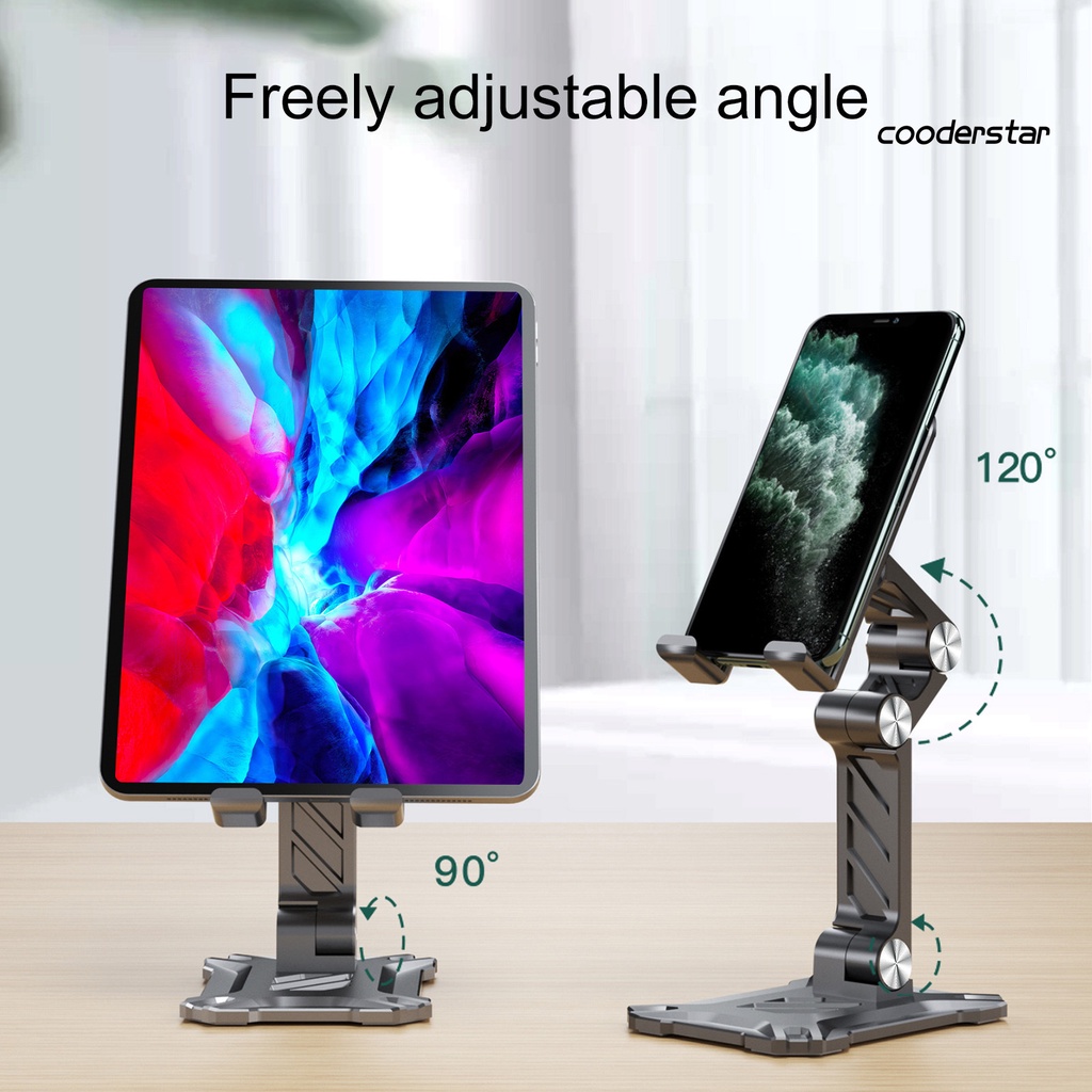 Giá Đỡ Điện Thoại / Máy Tính Bảng Bằng Hợp Kim Nhôm Có Thể Điều Chỉnh Và Gập Lại