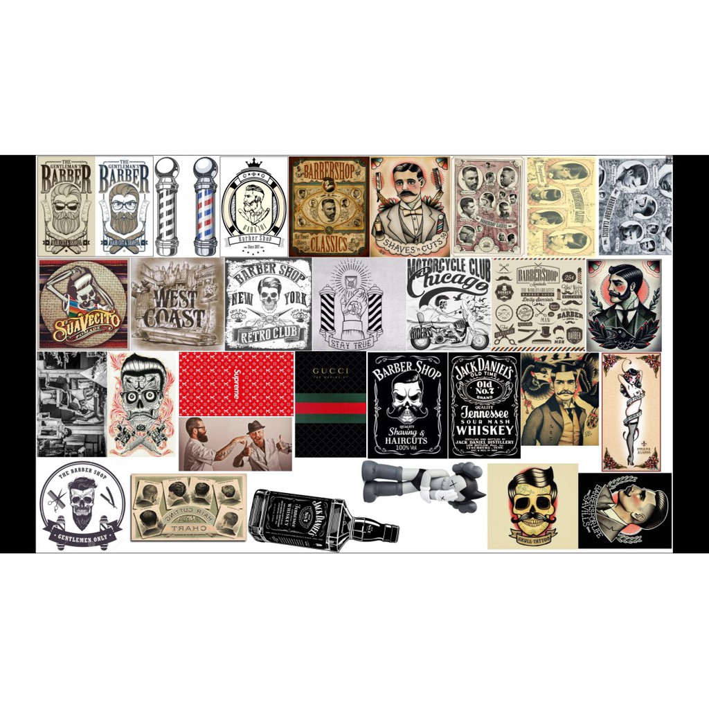 STICKER Dán Vali, xe, barber shop, Mũ bảo hiểm , macbook, đàn, tường... Nhập mã VANG3SP để giảm 15k khi mua từ 3 set