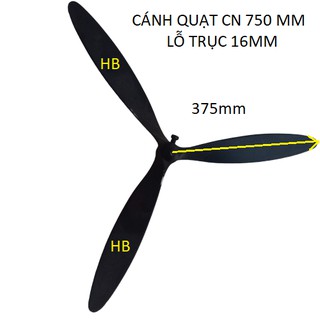 Cánh quạt công nghiệp 750mm lỗ trục 17mm - Cánh quạt công nghiệp vinawind – CQCN
