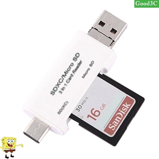 【Good】 OTG Type-C Card Reader USB 3.0 USB A Micro USB Combo to TF SD Card Reader
