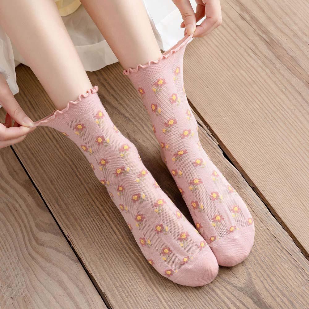 Đôi Vớ Ren Hoa Xuyên Thấu Thoáng Khí Thời Trang Cho Nữ