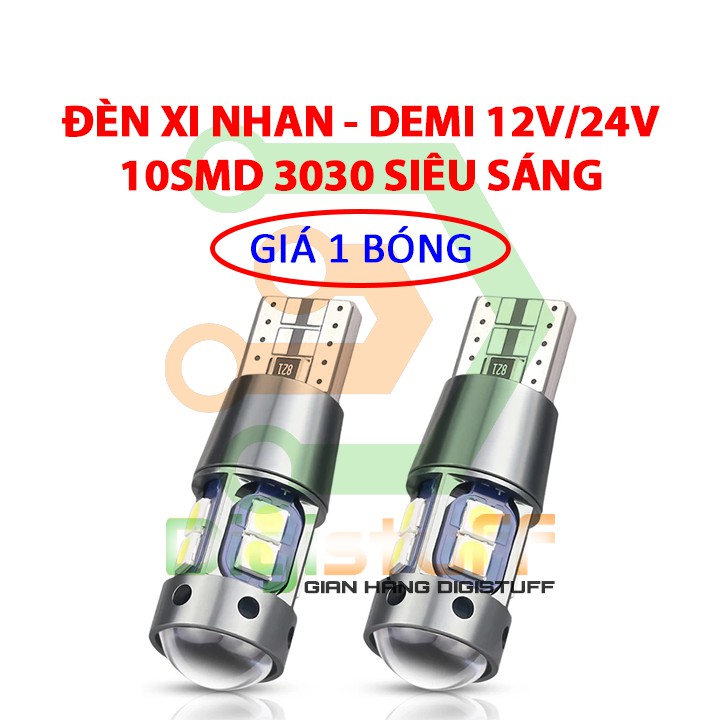 Đèn LED xi nhan demi 12V 24V có thấu kính chip 3030 siêu sáng cho xe máy, xe hơi