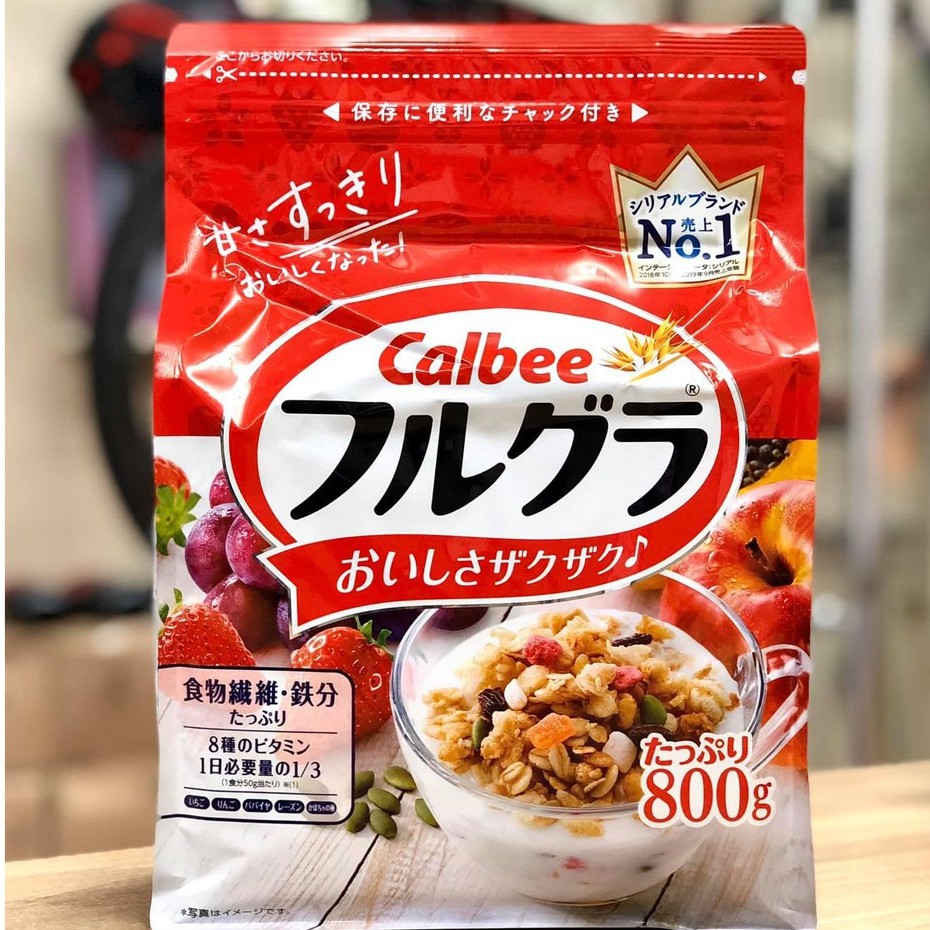 Ngũ Cốc Calbee 800g Nội Địa Nhật Bản | Ngũ Cốc Hoa Quả Callbee sấy khô - Keva