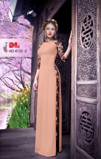 Vải áo dài trơn quần hoa