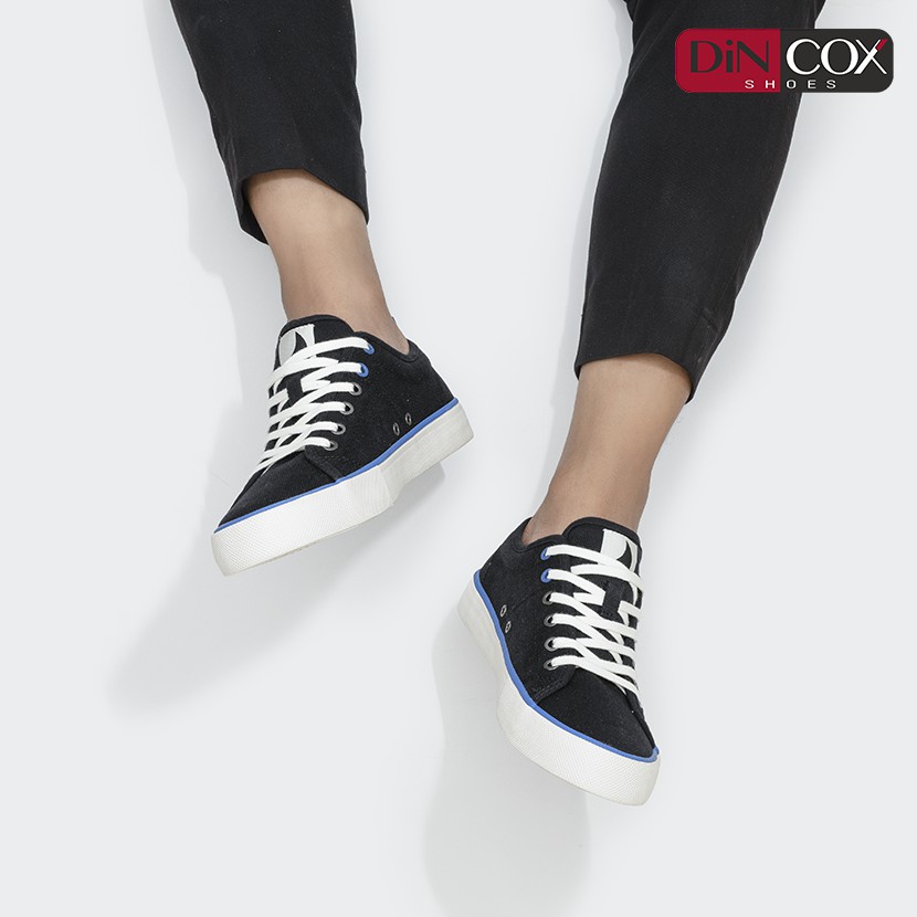 GIày Sneaker bata Vải Canvas Unisex Nam Nữ C40 Black Dincox Đơn Giản Tinh Tế