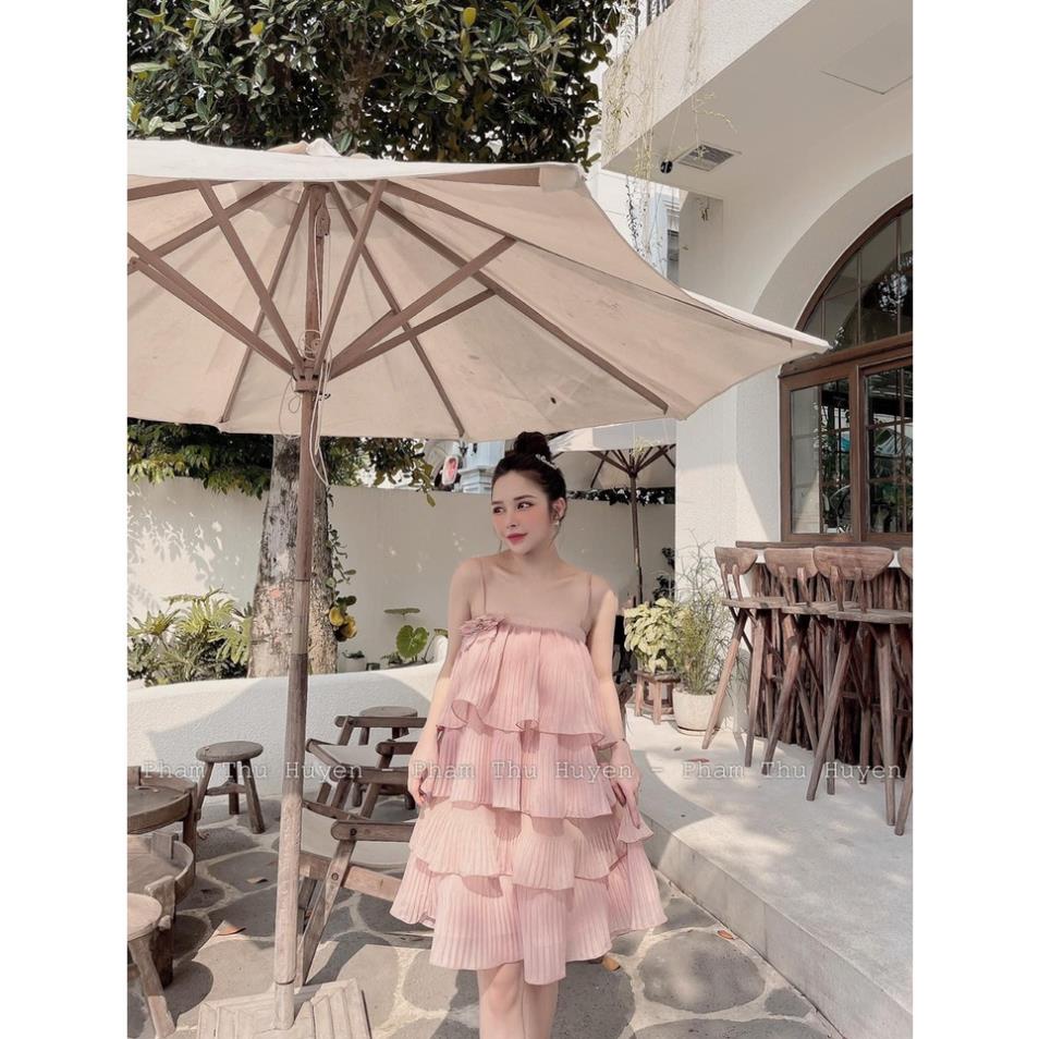 [ 𝐅𝐑𝐄𝐄 𝐒𝐇𝐈𝐏 ]  SÉT VÁY 2 DÂY DẬP LY HÌNH BÔNG HOA 4 TẦNG
