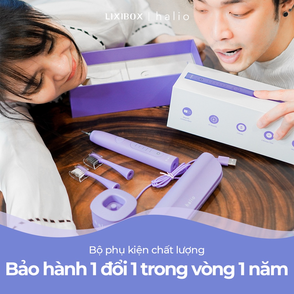 Combo Bàn chải điện và Máy Tăm Nước Halio UltraClean - Periwinkle