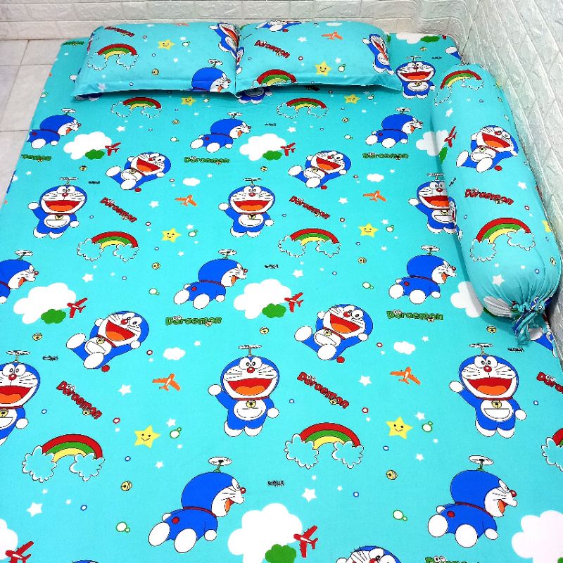 BỘ DRAP THUN HÀN QUỐC DORAEMON 4 MÓN