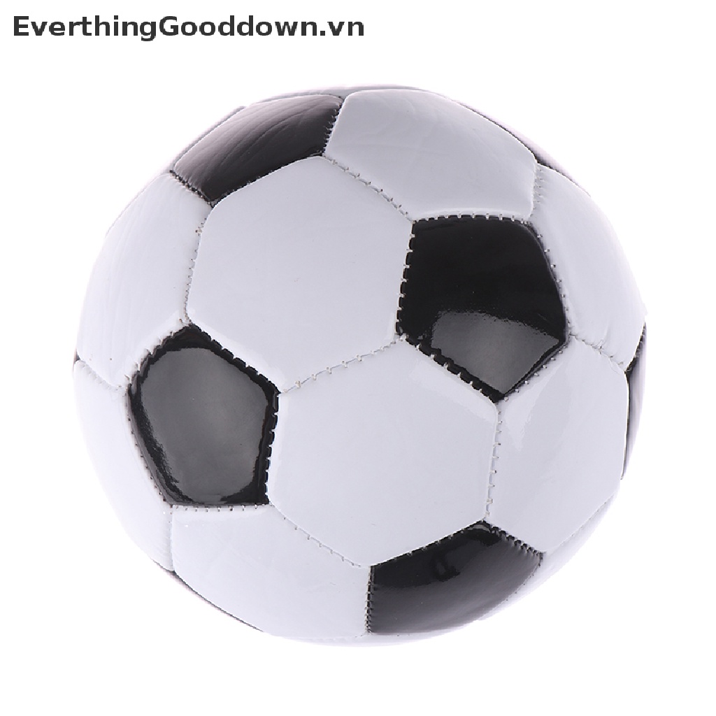 Everthinggooddown 1 Quả Bóng Đá Bằng Nhựa PVC Size 2 Màu Trắng Đen Cổ Điển Cho Bé