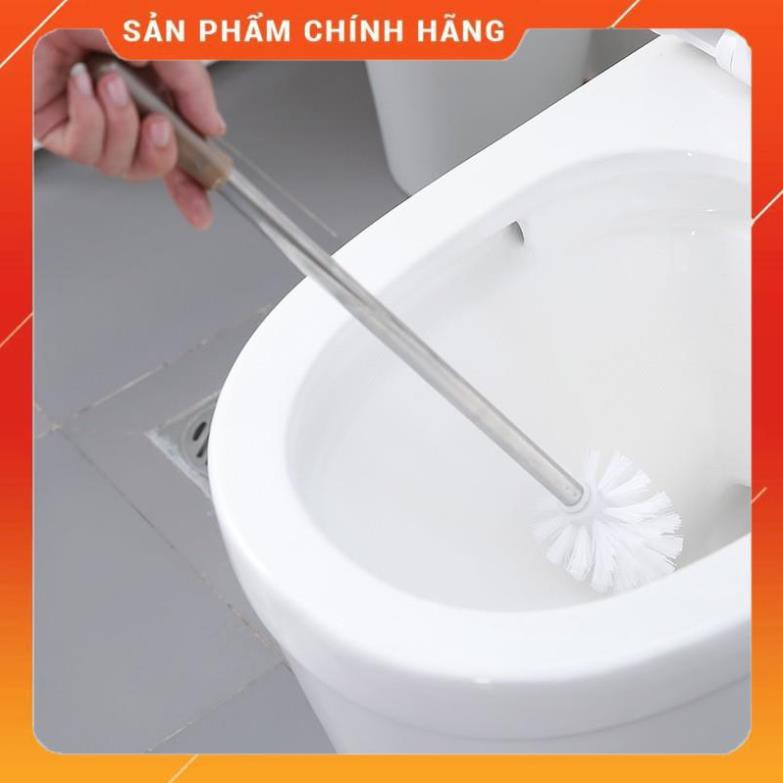CHÍNH HÃNG -  Cọ vệ sinh nhà tắm cán dài có nắp đậy ,dụng cụ cọ rửa toilet 1601