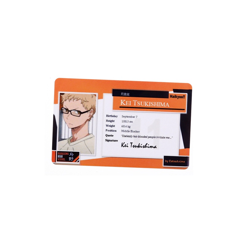 Bộ sưu tập thẻ hình nhân vật hoạt hình Haikyuu