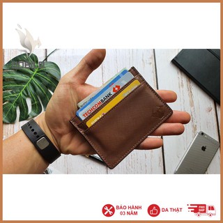 [Da Thật] Ví Nam Mini ,Ví Tiện Ích Card Holder Mã CH 101 - 103 - 104 - Bảo Hành 3 Năm