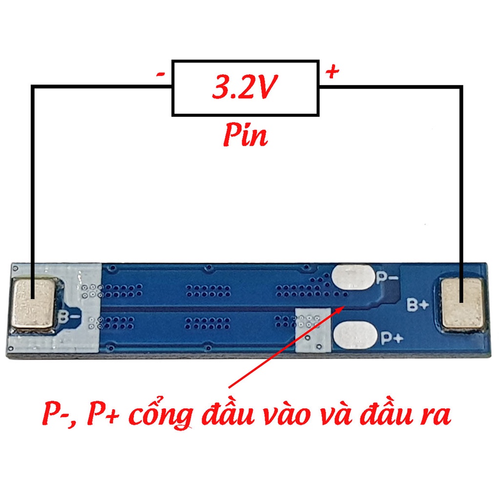 Mạch sạc và bảo vệ pin 1S 3.2V LiFePO4