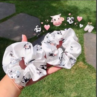 Chun buộc tóc vải Scunchies mẫu đào + bơ