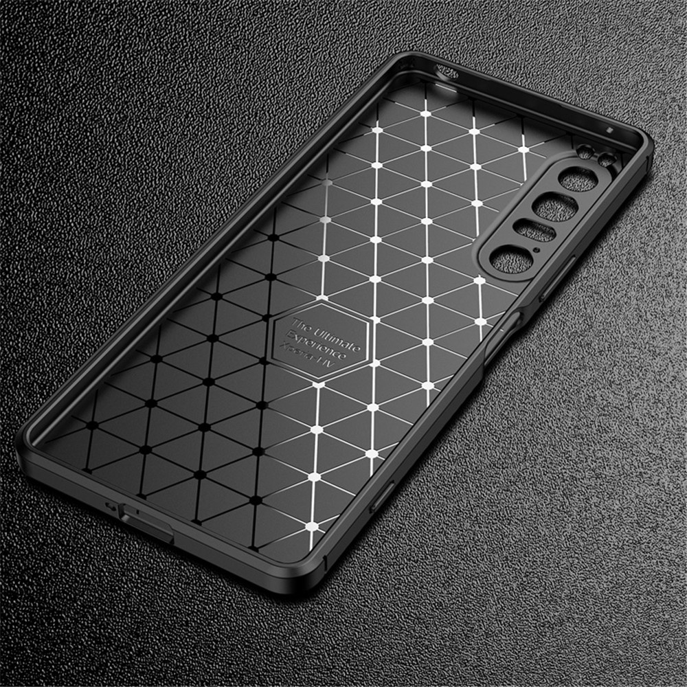 For Sony Xperia 1 IV Case Carbon Fiber Protect Coque For Xperia 1 IV   Xperia 1 II sony-Xperia 8/20 sony-Xperia 5 Camera Shockproof Bumper Phone Cover Funda