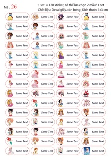 Sticker mẫu mới cho bé