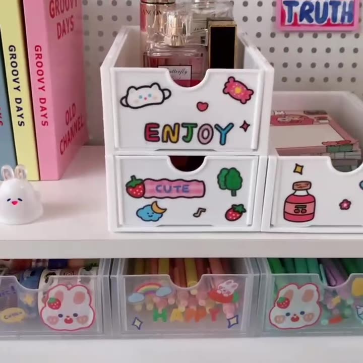 Hộp nhựa đựng đồ mỹ phẩm, hộp lưu trữ đồ dùng văn phòng SH041