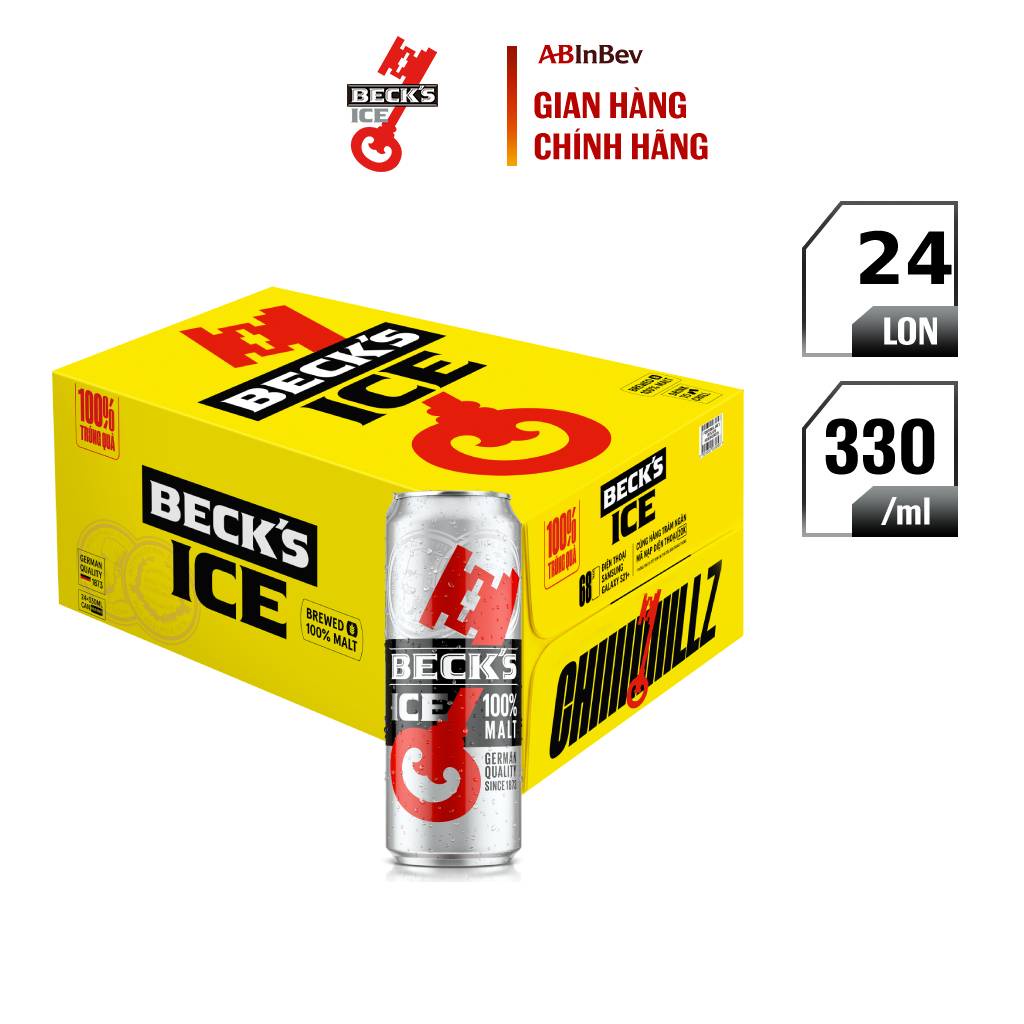 Thùng 24 Lon Bia Beck's Ice (330ml/lon)