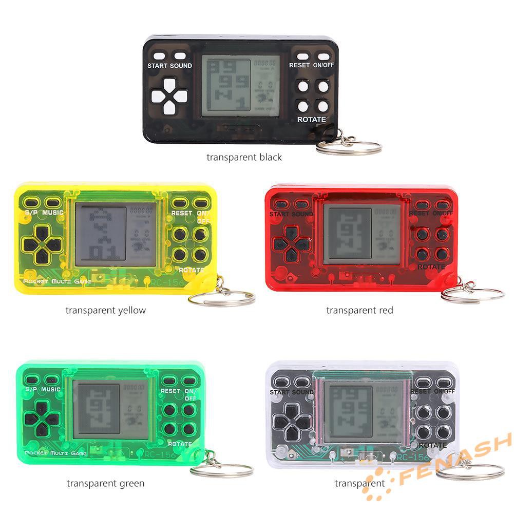 Fe Mini Console Handheld Retro Nostalgic Keychain Tetris Video Game Machine